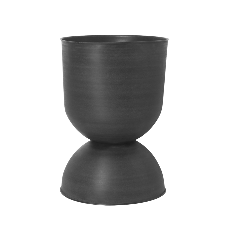 Hourglass Pots, Various Sizes, Black / Dark Grey by ferm LIVING