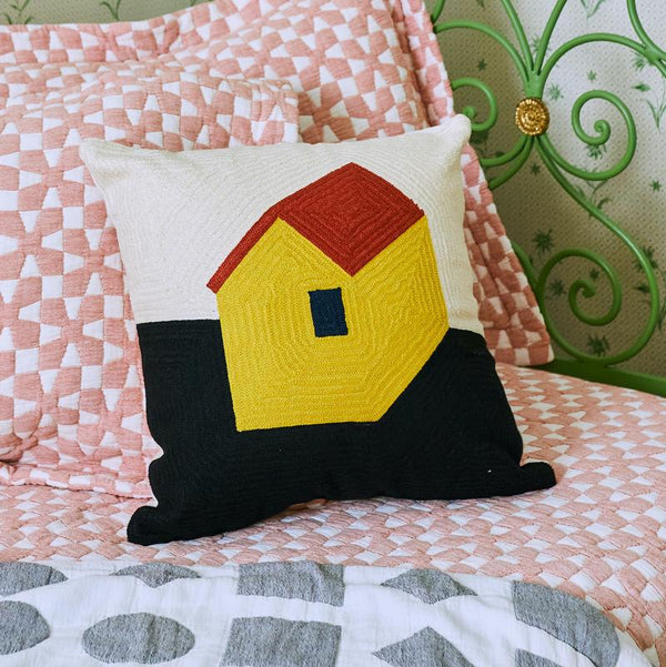 Dusen Dusen | Embroidered Cushion - House