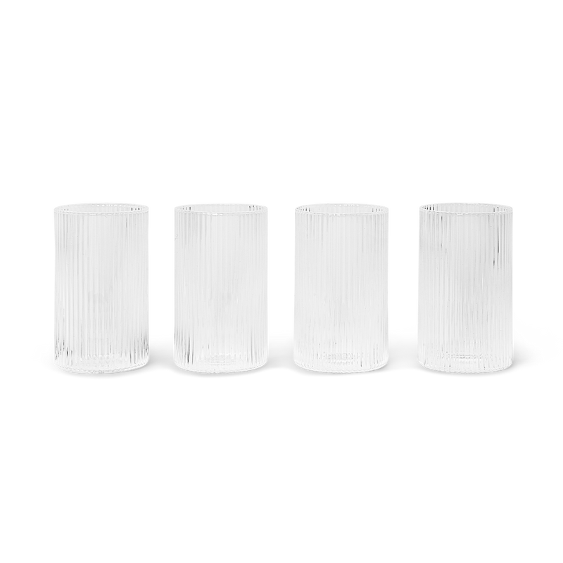  Ripple Verrines, Set of 4, Clear by ferm LIVING 