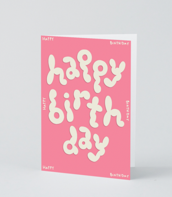 Micke Lindebergh | Happy Birthday Pink Card