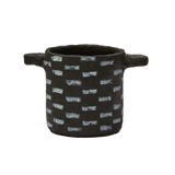 Serax | Papier-Mâché Pot - Black Horizontal Stripe