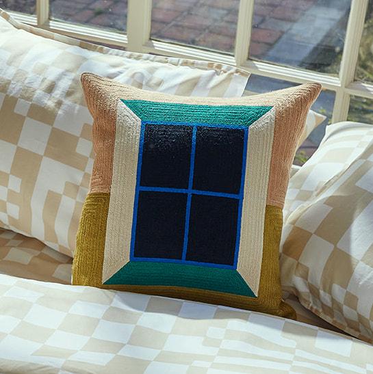 Dusen Dusen | Embroidered Cushion - Window