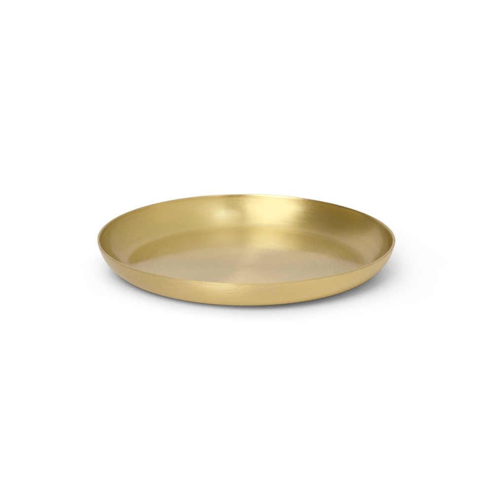 Basho Tray Round, Brass by ferm LIVING