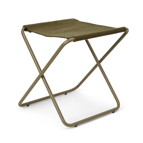 ferm LIVING | Desert Stool - Olive Frame with Olive Seat