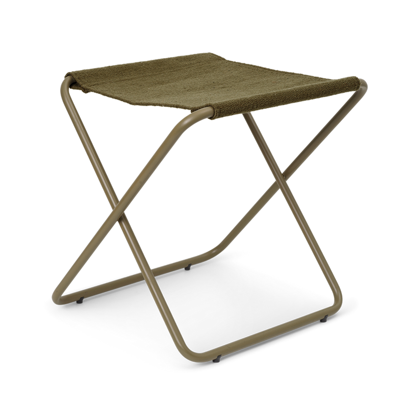 ferm LIVING | Desert Stool - Olive Frame with Olive Seat