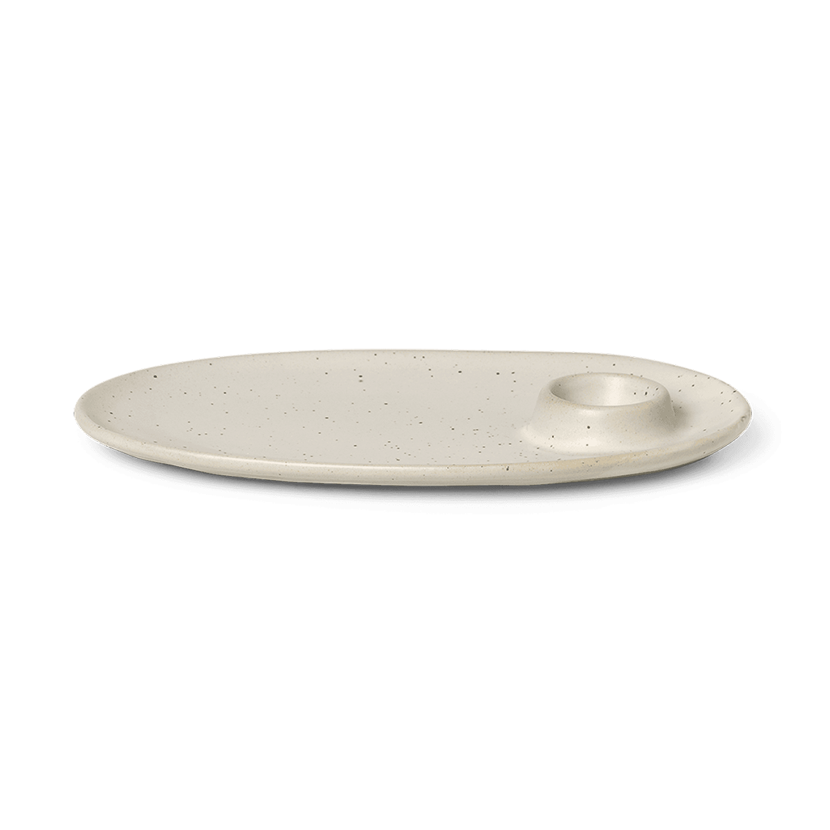 Flow Breakfast Plate, Off White Speckle by ferm LIVING