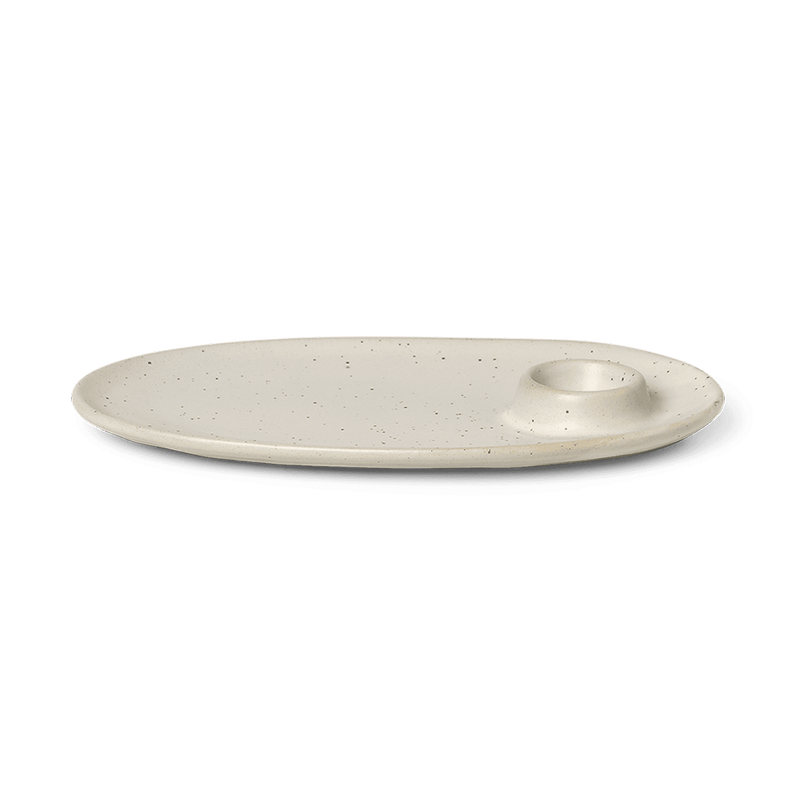  Flow Breakfast Plate, Off White Speckle by ferm LIVING 