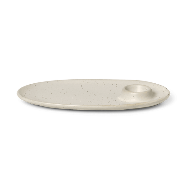 ferm LIVING | Flow Breakfast Plate - Off White Speckle