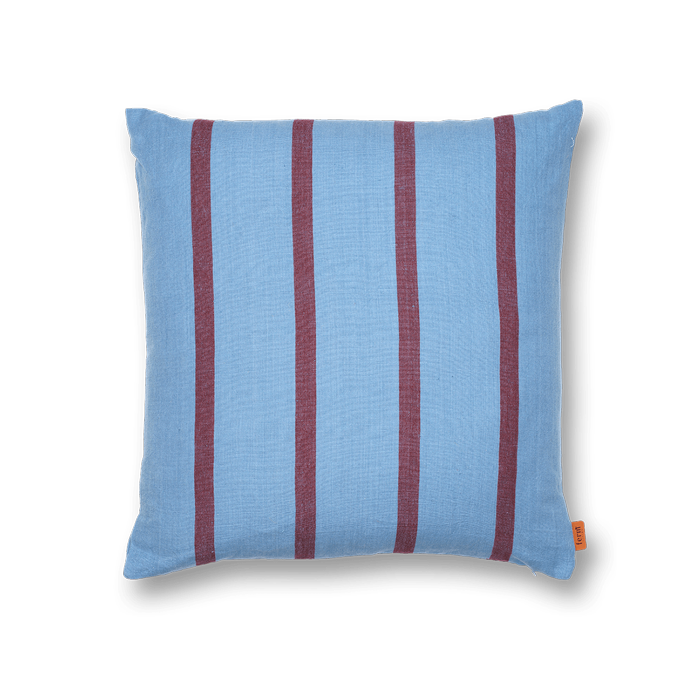 ferm LIVING | Grand Cushion - Faded Blue/Burgundy