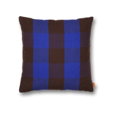 ferm LIVING | Grand Cushion - Chocolate/Bright Blue