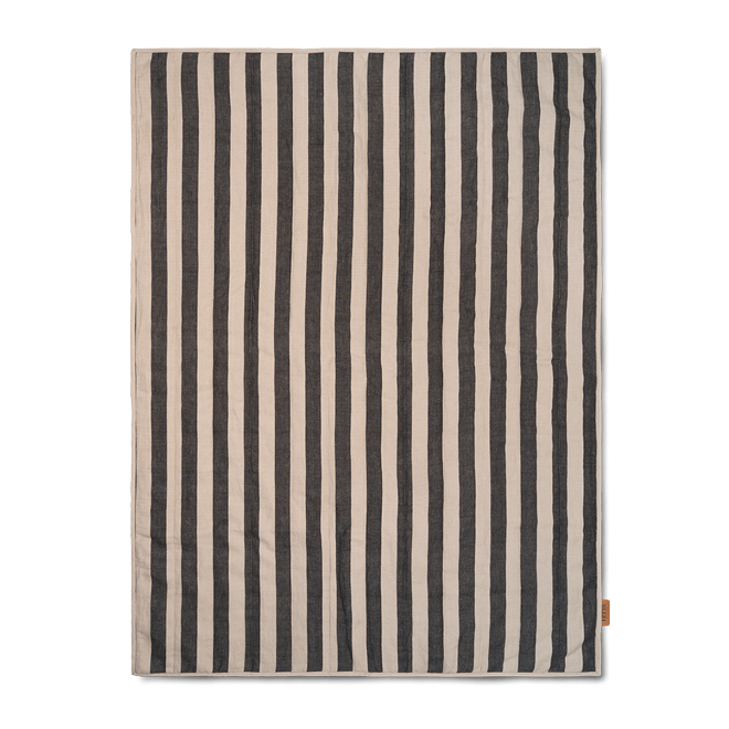 ferm LIVING | Grand Quilted Blanket - Sand / Black