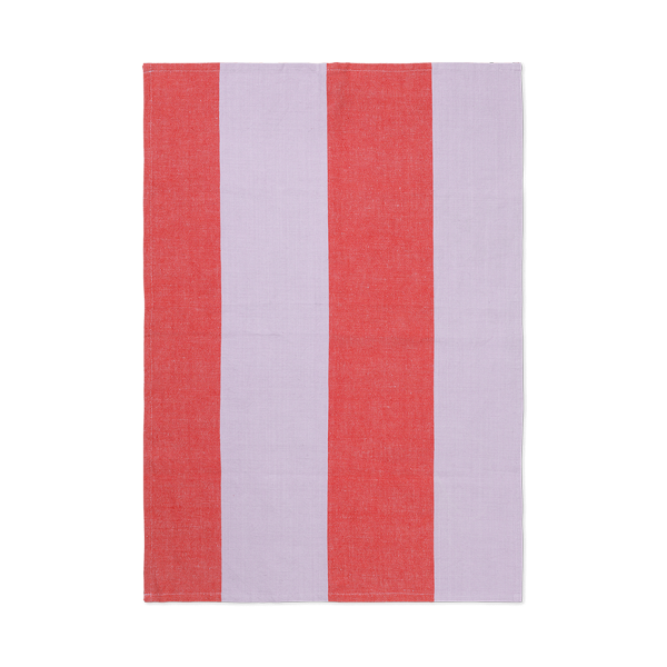ferm LIVING | Hale Yarn Dyed Linen Tea Towel - Red / Lilac