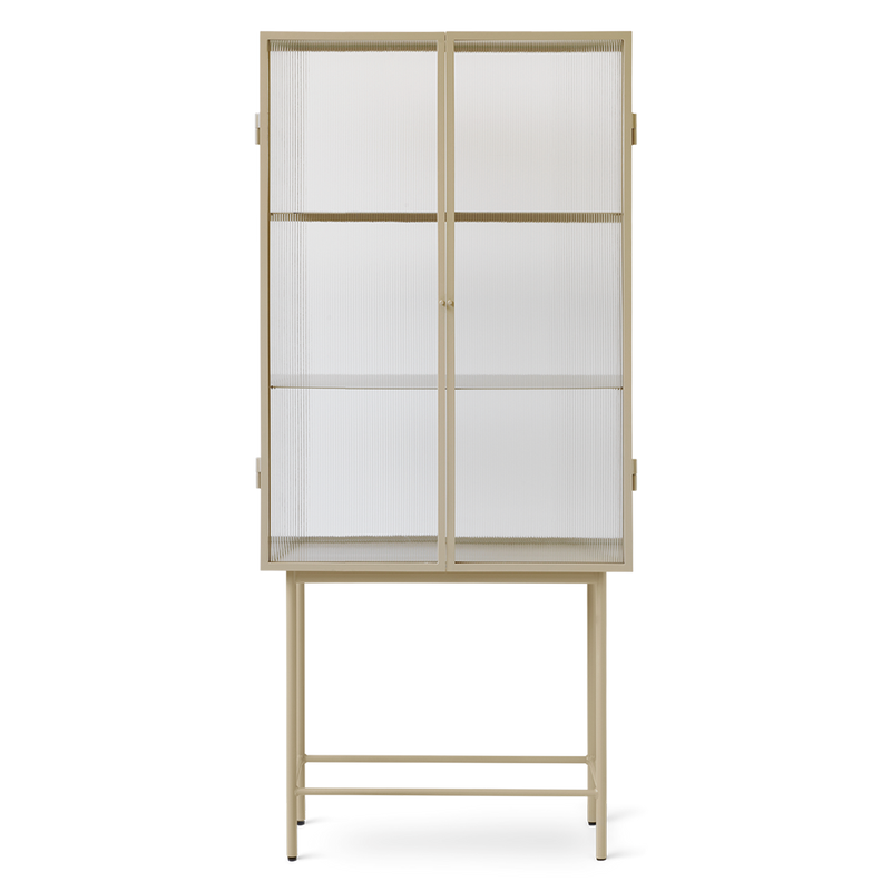 Ferm Living | Haze Vitrine - Reeded Glass - Cashmere