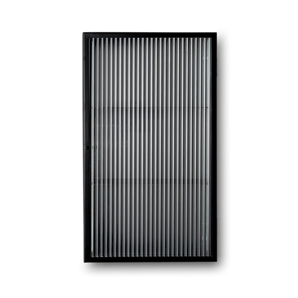 ferm LIVING | Haze Wall Cabinet - Reeded Glass - Black