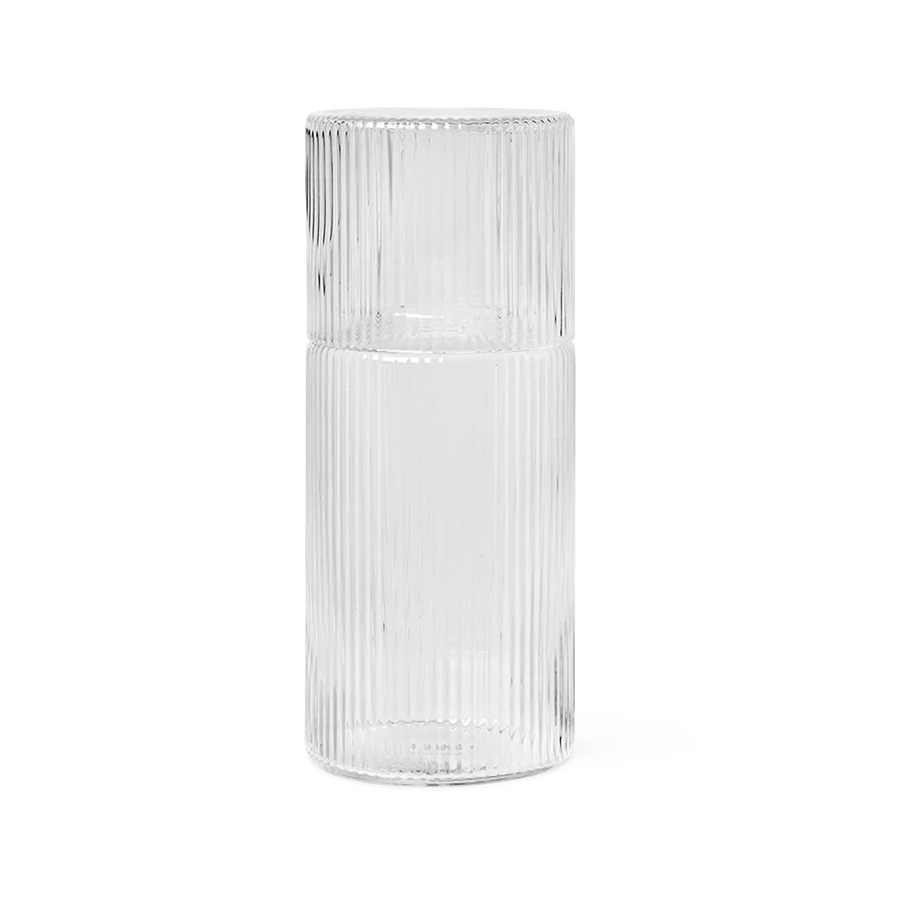 Ripple Carafe Set, Small, Clear by ferm LIVING