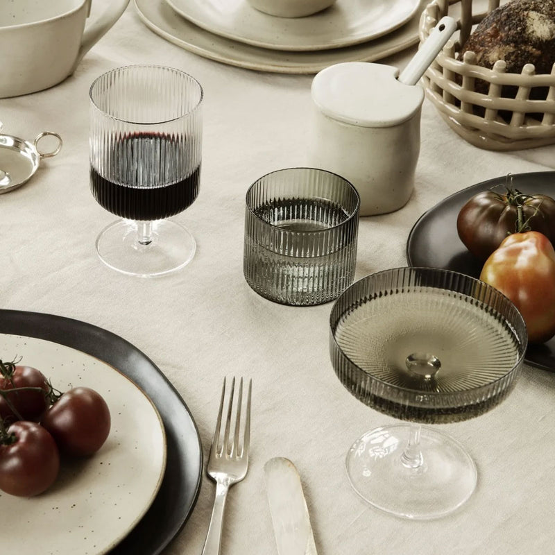 ferm LIVING | The Ripple Glass Complete Collection - Smoked Grey