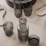 ferm LIVING | The Ripple Glass Complete Collection - Smoked Grey