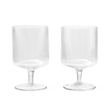 ferm LIVING | Ripple Wine Glasses - Set of 2 - Clear