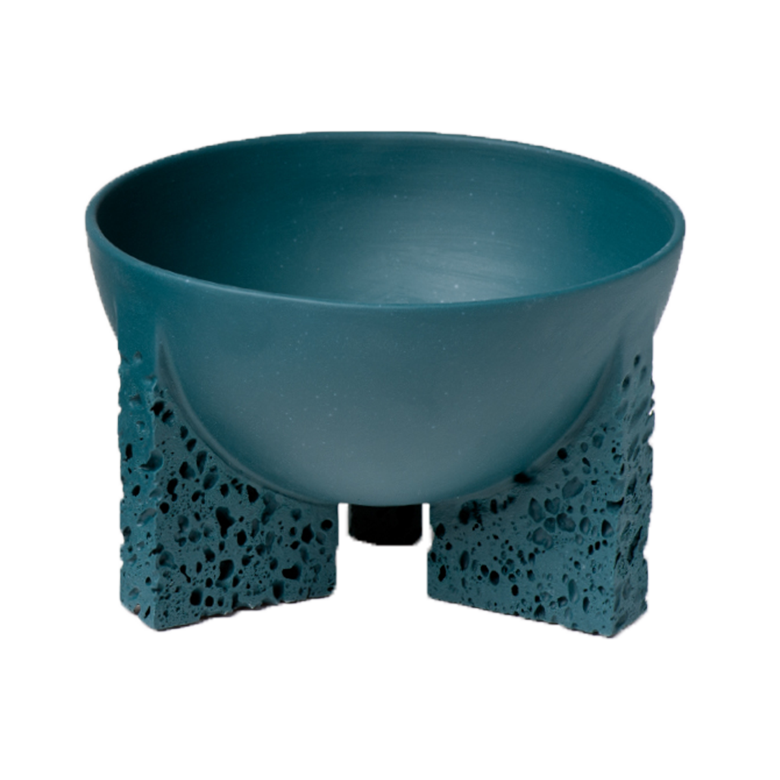 Studio Furthermore | Large Tektites Bowl in Petrol
