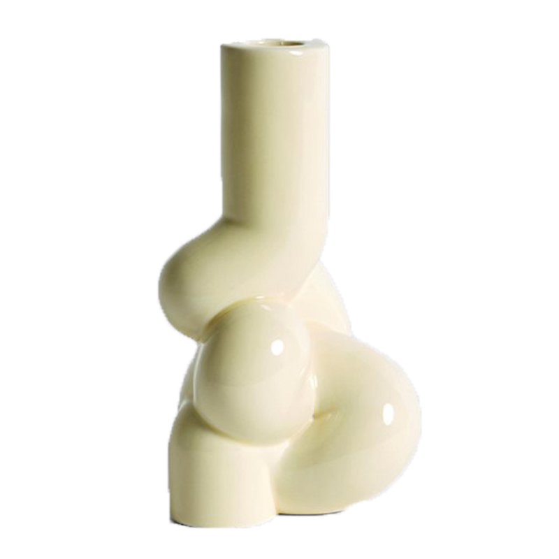 Hay | W&S Candle Holder in Soft Yellow