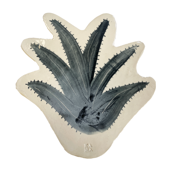 KANA | Ceramic Botanical Wall Hanging - Green - Large