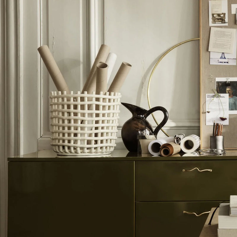 Ferm LIVING | Ceramic Basket - Large - Off White
