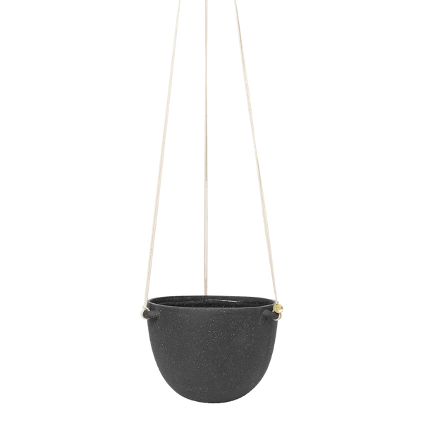 ferm LIVING | Speckle Hanging Pot - Dark Grey - Large