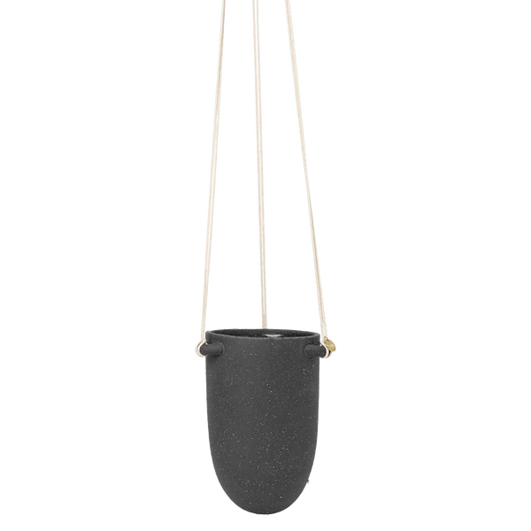 ferm LIVING | Speckle Hanging Pot - Dark Grey - Small