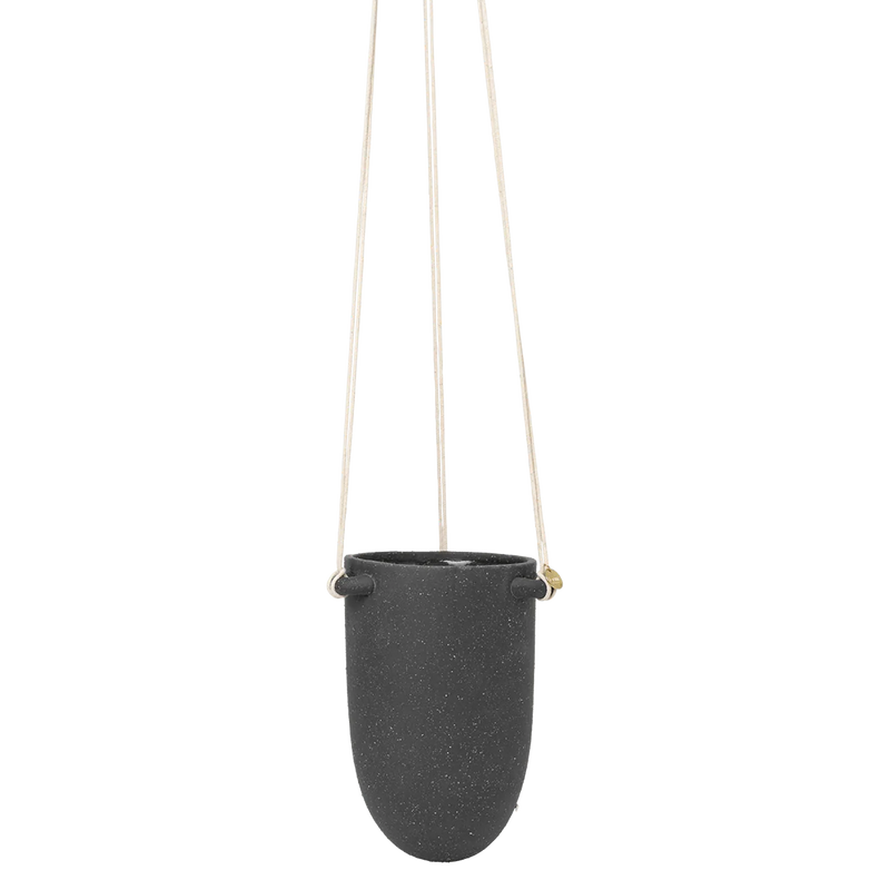 ferm LIVING | Speckle Hanging Pot - Dark Grey - Small