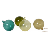 ferm LIVING | Glass Baubles Set of 4 - Large - Mixed Dark