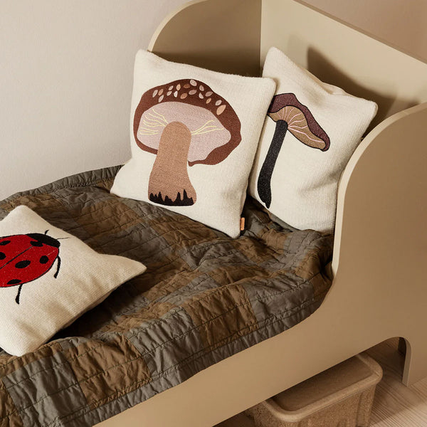 ferm LIVING | Forest Embroidered Cushion - Porcini