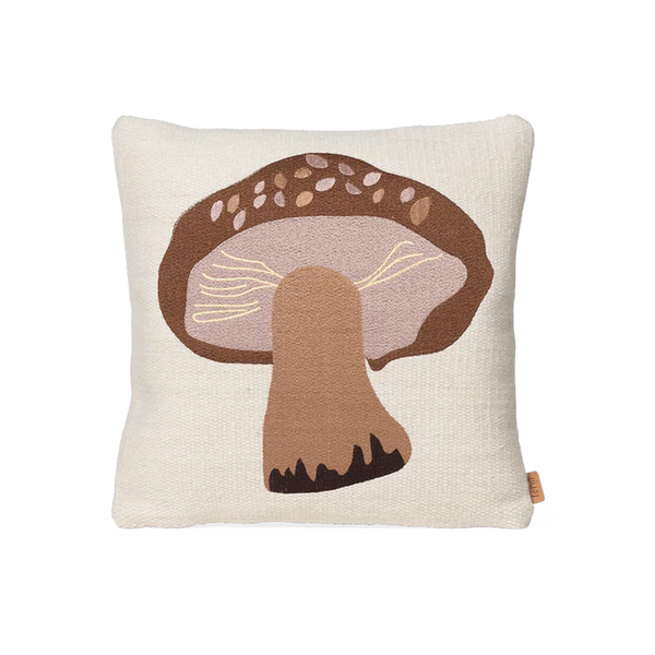 ferm LIVING | Forest Embroidered Cushion - Porcini