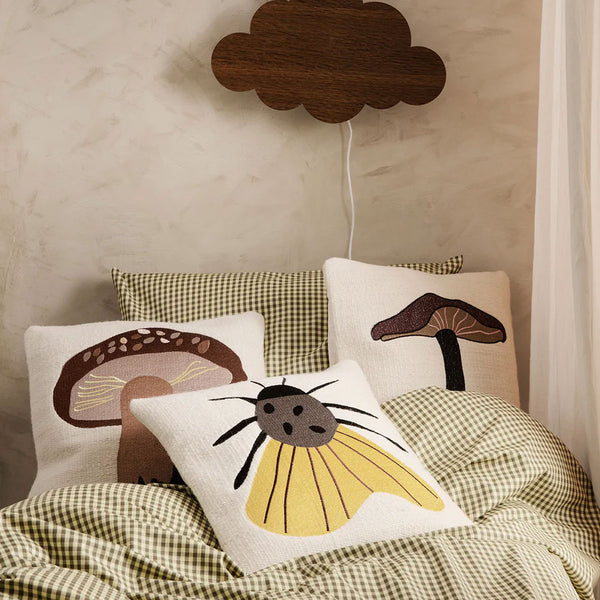 ferm LIVING | Forest Embroidered Cushion - Lactarius
