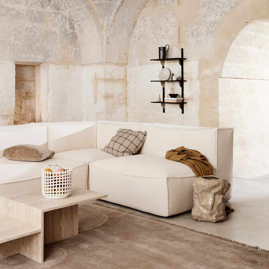 Tuck Vase, Cashmere by ferm LIVING, in a white living room