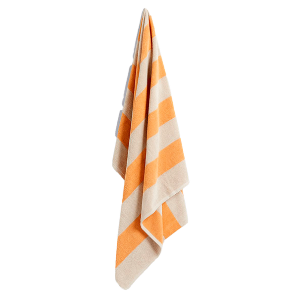 HAY | Frotté Bath Sheet in Warm Yellow Stripe