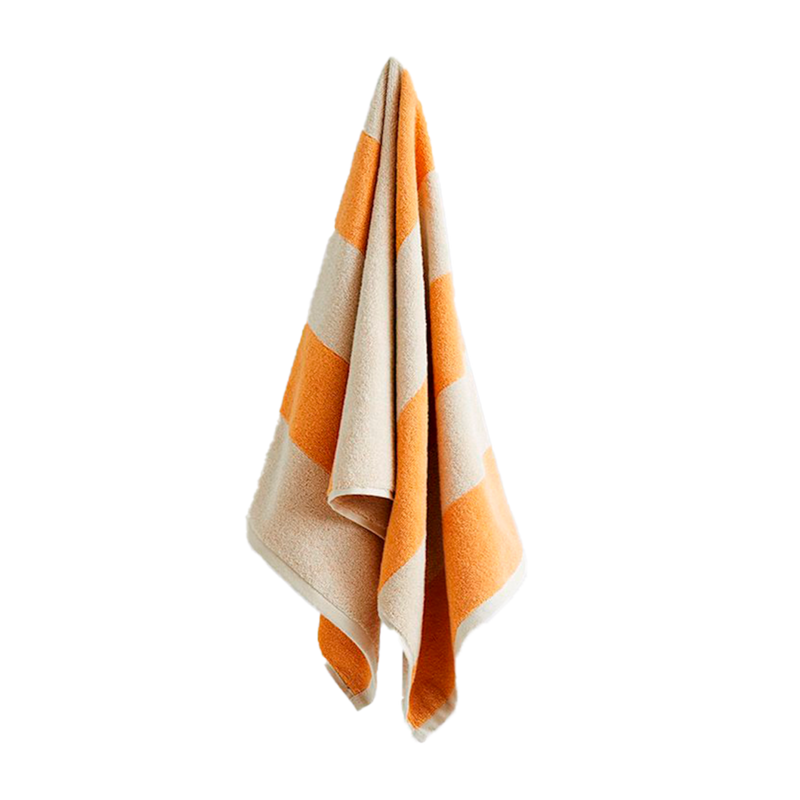 HAY | Frotté Hand Towel in Warm Yellow Stripe
