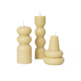 ferm LIVING | Torno Candles - Set of 3 - Pale Yellow